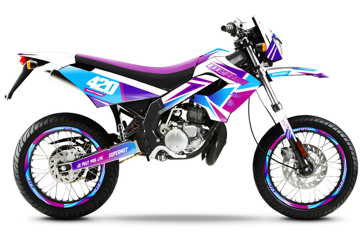 Kit déco Derbi Senda Victoria Bull 50cc 2003-2010 Artisse | autocollants moto | personnalisation 50cc | armysctv