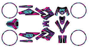 Dekor kit Derbi Senda Victoria Bull 50cc 2003-2010 Electrify | Motorradaufkleber | Personalisierung 50cc | armysctv