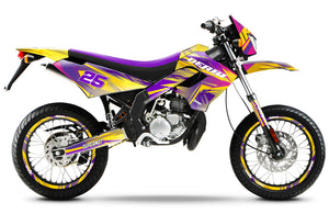 Kit déco Derbi Senda Victoria Bull 50cc 2003-2010 Flamer | autocollants moto | personnalisation 50cc | armysctv