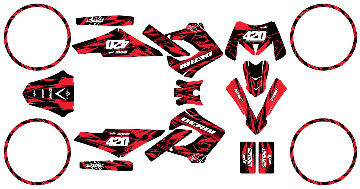 Kit pegatinas Derbi Senda Victoria Bull 50cc 2003-2010 Octavo | pegatinas para moto | personalización 50cc | armysctv