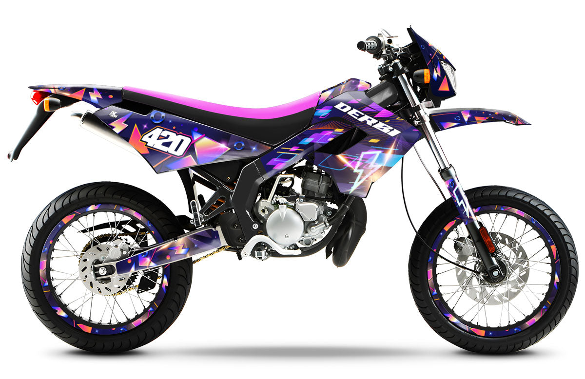 Kit déco 50cc Derbi Senda Victoria Bull 50cc 2003-2010 Lightning | autocollants moto | personnalisation 50cc | armysctv