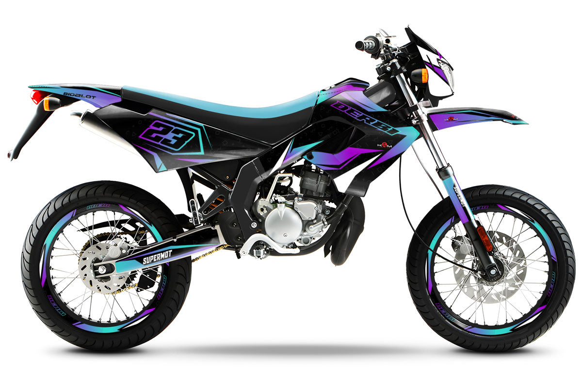 50cc Graphics kit Derbi Senda Victoria Bull 50cc 2003-2010 Lys | motorcycle stickers | 50cc customization | armysctv