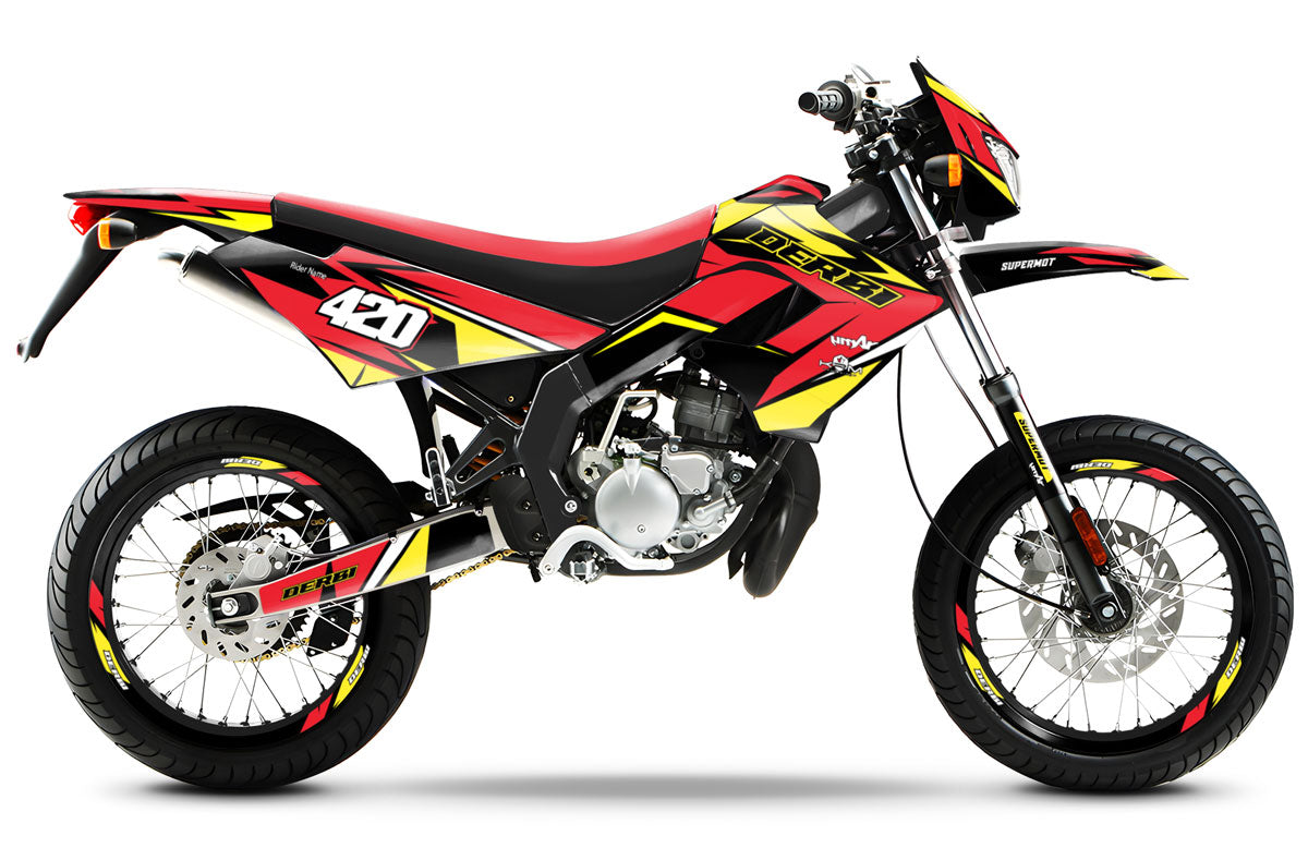 Kit déco 50cc Derbi Senda Victoria Bull 50cc 2003-2010 Stream | autocollants moto | personnalisation 50cc | armysctv