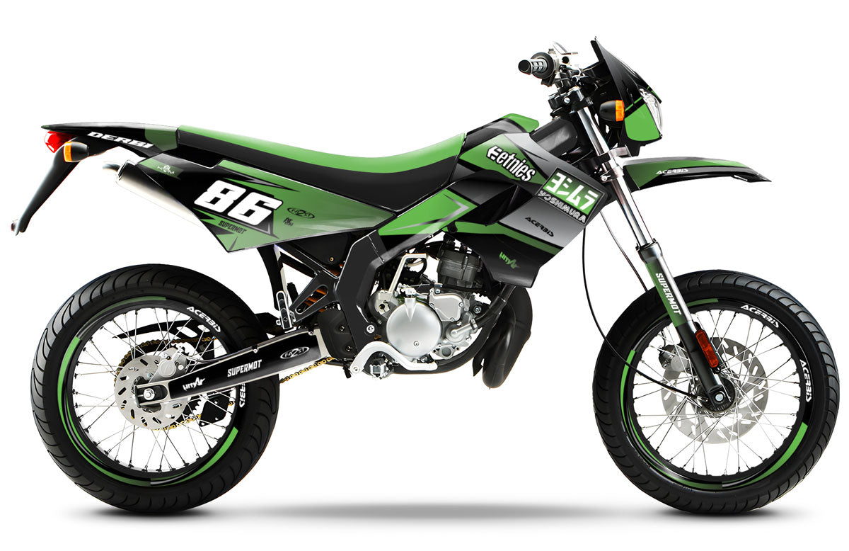 50cc Graphics kit Derbi Senda Victoria Bull 50cc 2003-2010 Yoshi | motorcycle stickers | 50cc customization | armysctv