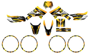 Dekor kit Derbi Senda xtreme 50cc 2011-2017 All Inn | Motorradaufkleber | Personalisierung 50cc | armysctv