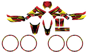 Dekor kit Derbi Senda xtreme 50cc 2011-2017 All Inn | Motorradaufkleber | Personalisierung 50cc | armysctv
