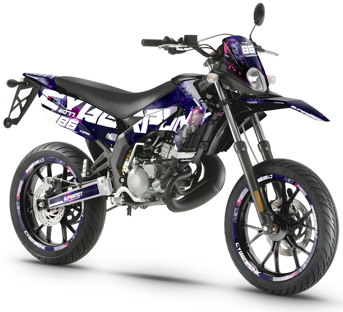 Kit déco Derbi Senda xtreme 50cc 2011-2017 Cyborg | autocollants moto | personnalisation 50cc | armysctv