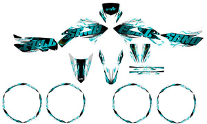 Derbi Senda Xtreme 50cc 2011-2017 Graphics kit Haymaker | motorcycle stickers | 50cc customization | armysctv