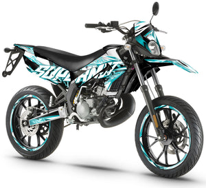 Derbi Senda Xtreme 50cc 2011-2017 Graphics kit Shaker | motorcycle stickers | 50cc customization | armysctv