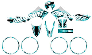 Derbi Senda Xtreme 50cc 2011-2017 Graphics kit Shaker | motorcycle stickers | 50cc customization | armysctv