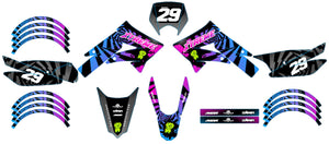 Dekor kit 50cc Derbi Senda xtreme 2011-2017 Wirbel - Aufkleber und Sticker zur individuellen Gestaltung des Motorrads.