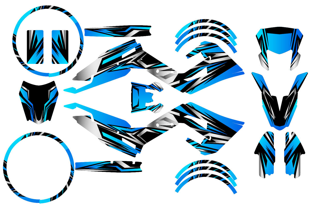 Kit déco Derbi Senda x-treme 50cc 2018-2025 All Inn | autocollants moto | personnalisation 50cc | armysctv