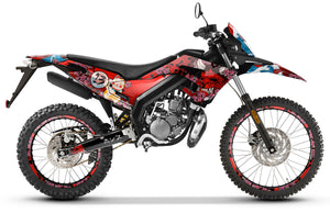Dekor kit Derbi Senda xtreme R 50cc 2018-2025 Arigato | Motorradaufkleber | Personalisierung 50cc | armysctv