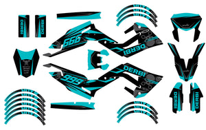 Dekor kit Derbi Senda xtreme R 50cc 2018-2025 Kalt | Motorradaufkleber | Personalisierung 50cc | armysctv
