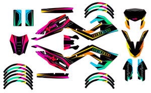 Dekor kit Derbi Senda xtreme R 50cc 2018-2025 Eclipse | Motorradaufkleber | Personalisierung 50cc | armysctv
