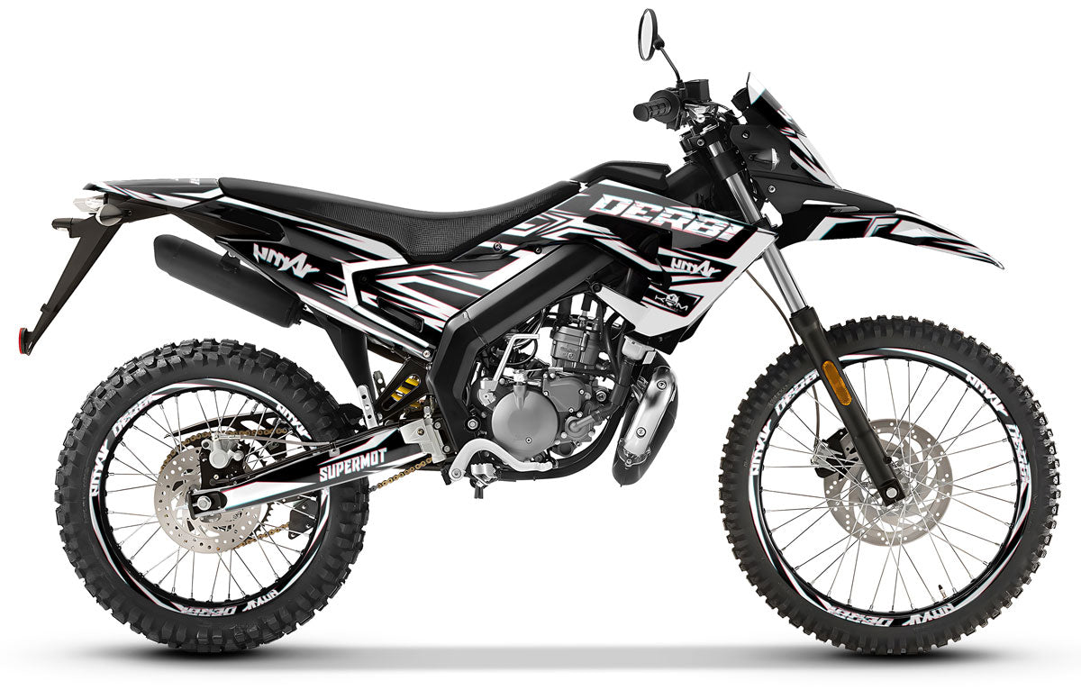 Kit déco Derbi Senda xtreme R 50cc 2018-2025 Glitch | autocollants moto | personnalisation 50cc | armysctv