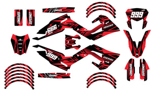 Deko-sett Derbi Senda xtreme R 50cc 2018-2025 Åttende | motorsykkel klistremerker | tilpasning 50cc | armysctv
