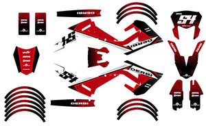 Dekor kit Derbi Senda xtreme R 50cc 2018-2025 Orion | Motorradaufkleber | Personalisierung 50cc | armysctv