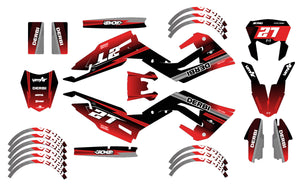Dekor kit Derbi Senda xtreme R 50cc 2018-2025 Siebte | Motorradaufkleber | Personalisierung 50cc | armysctv