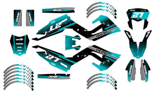 Dekor kit Derbi Senda xtreme R 50cc 2018-2025 Siebte | Motorradaufkleber | Personalisierung 50cc | armysctv