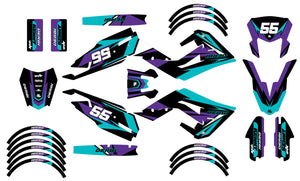 Dekor kit Derbi Senda xtreme R 50cc 2018-2025 Stream | Motorradaufkleber | Personalisierung 50cc | armysctv