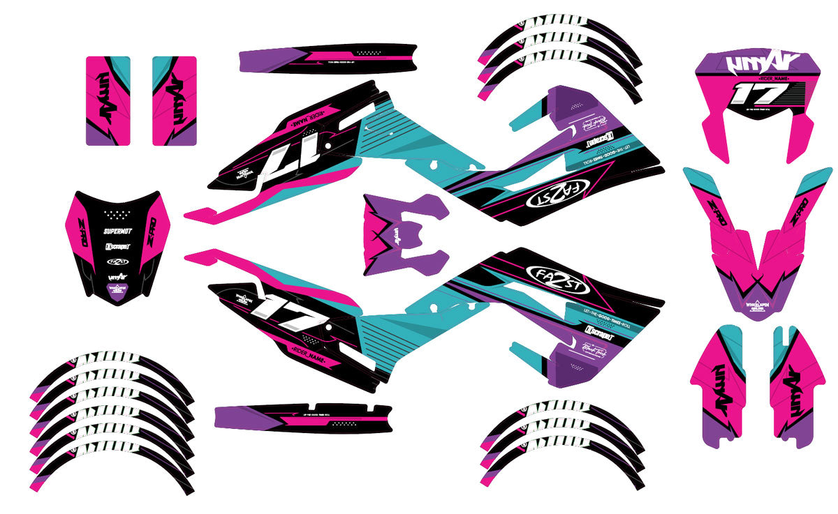 Kit déco Derbi Senda xtreme R 50cc 2018-2025 Synth | autocollants moto | personnalisation 50cc | armysctv