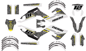 Kit déco Derbi Senda xtreme R 50cc 2018-2025 Warfare | autocollants moto | personnalisation 50cc | armysctv