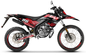 Kit déco Derbi Senda xtreme R 50cc 2018-2025 Yoshi | autocollants moto | personnalisation 50cc | armysctv
