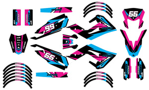 Dekor kit Derbi Senda xtreme R 50cc 2018-2025 Stream | Motorradaufkleber | Personalisierung 50cc | armysctv