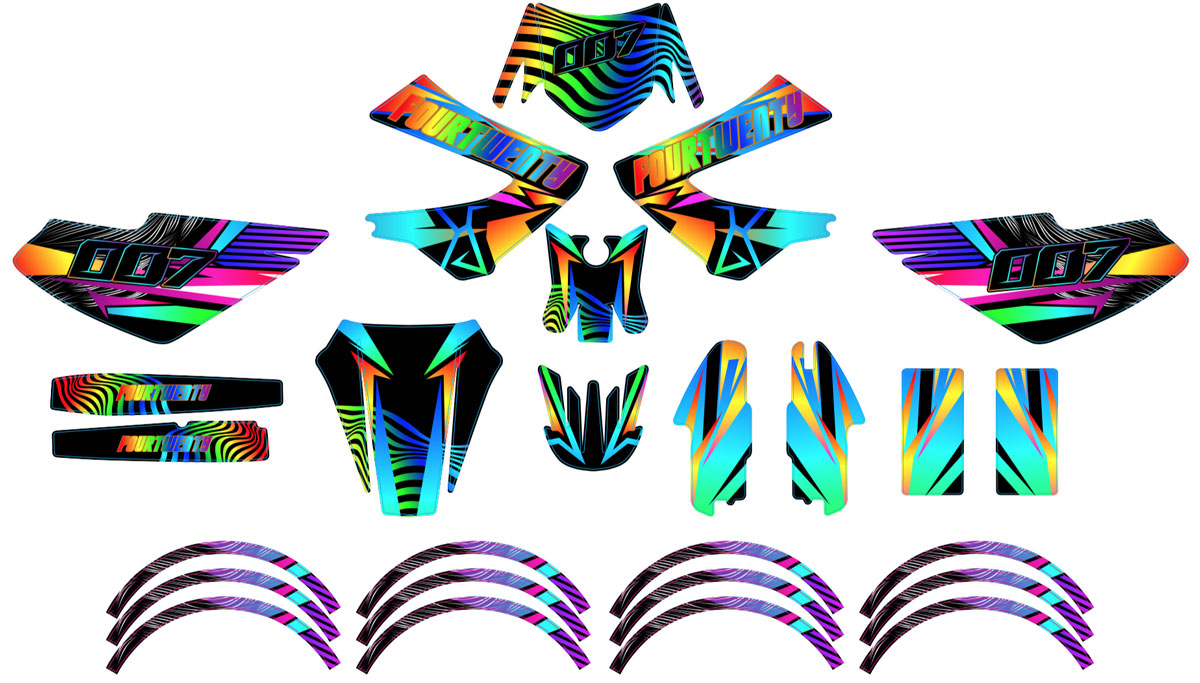 50cc Graphics kit Derbi Senda xtreme 2006-2010 Fourtwenty