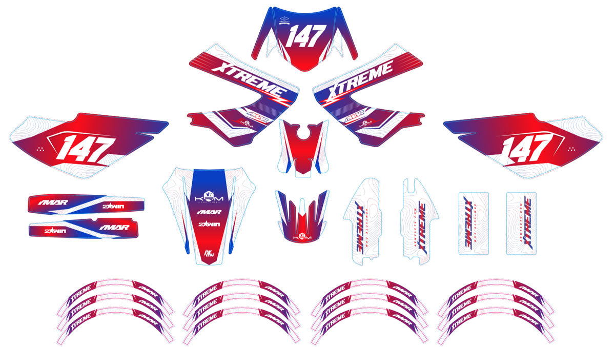 50cc Graphics kit Derbi Senda xtreme 2006-2010 France