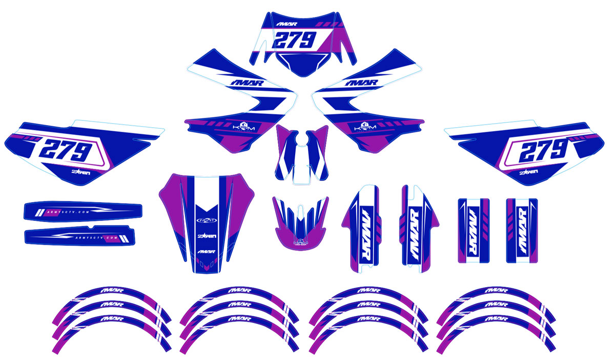 50cc Graphics kit Derbi Senda xtreme 2006-2010 Racing Style