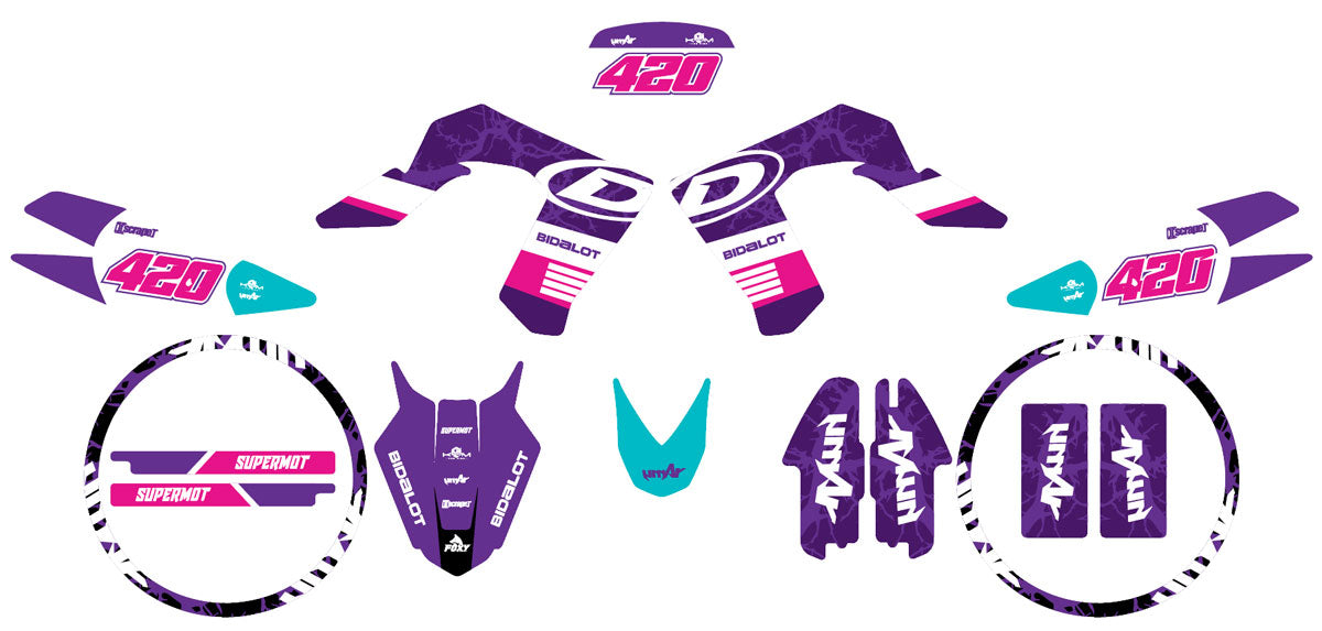 Kit déco Derbi DRD Pro 50cc Crew | autocollants moto | personnalisation 50cc | armysctv