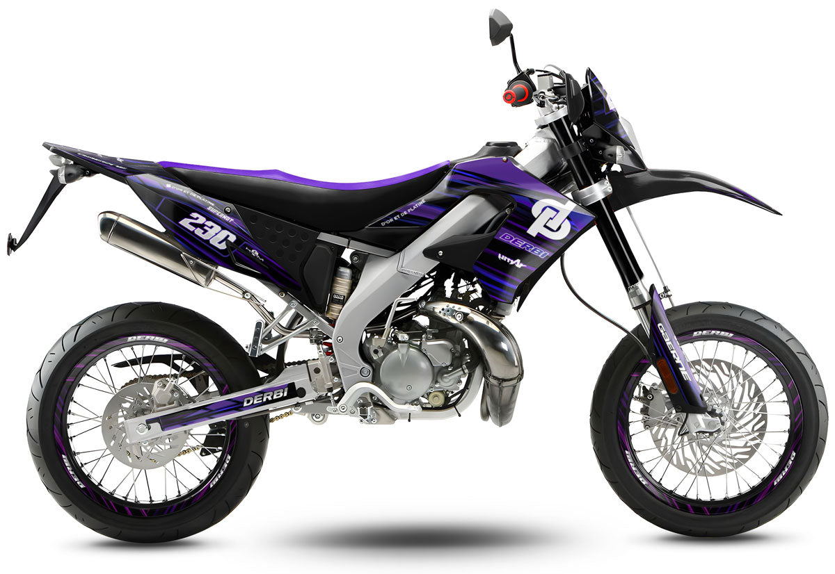 Kit déco Derbi DRD Pro 50cc D'or et de platine | autocollants moto | personnalisation 50cc | armysctv