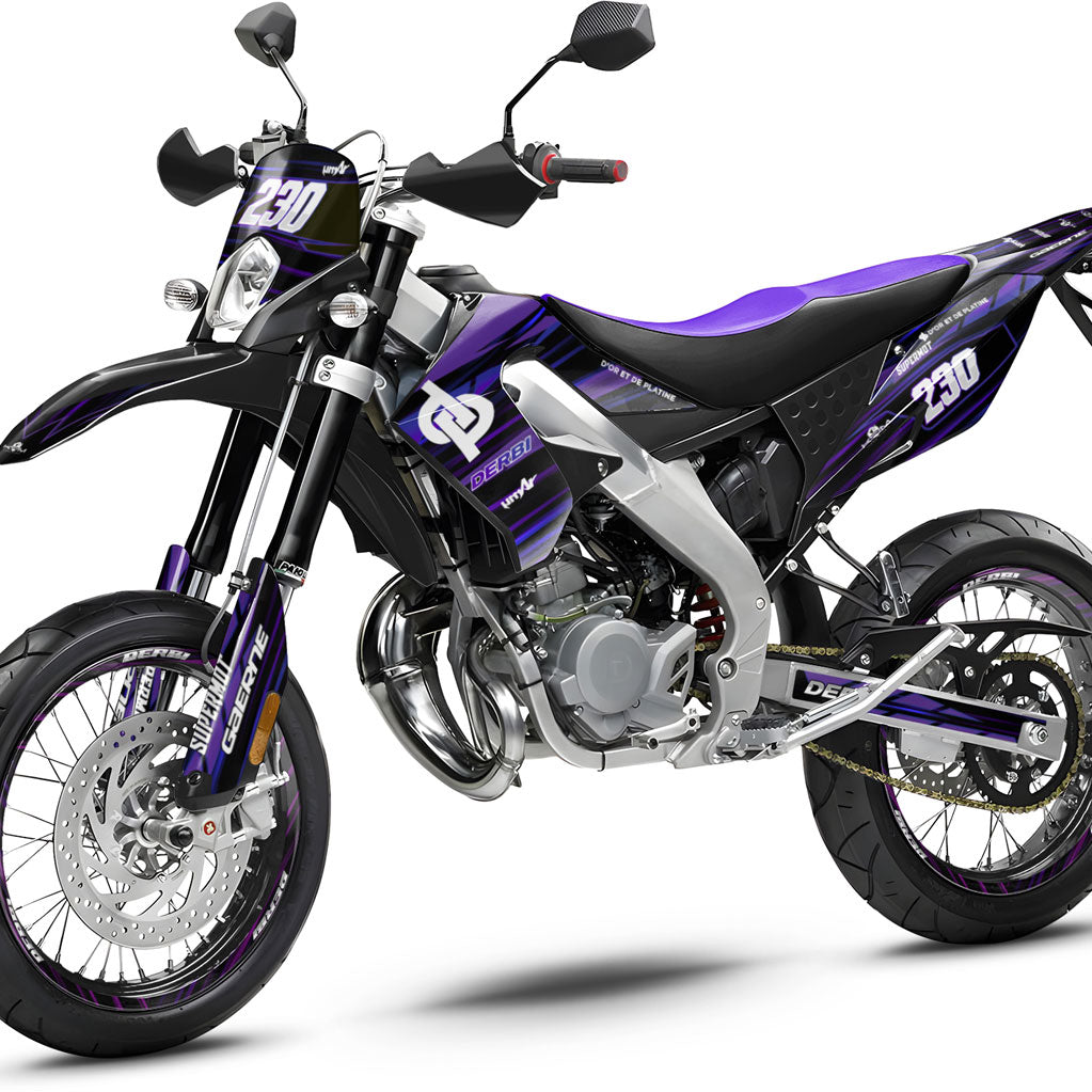 Derbi DRD Pro 50cc Gold and Platinum Graphics Kit | motorcycle stickers | 50cc customization | armysctv