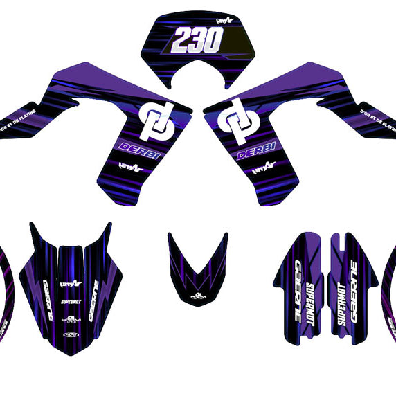 Derbi DRD Pro 50cc Gold and Platinum Graphics Kit | motorcycle stickers | 50cc customization | armysctv