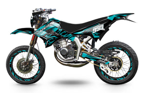 Dekor kit 50cc Derbi Senda TNT Tuning Achtel | Motorradaufkleber | Personalisierung 50cc | armysctv