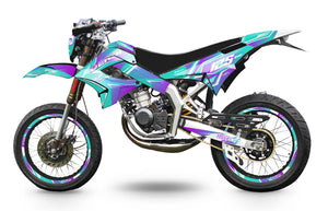 Dekor kit 50cc Derbi Senda TNT Tuning MX Himmel | Motorradaufkleber | Personalisierung 50cc | armysctv