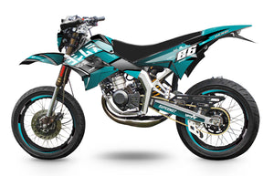 Dekor kit 50cc Derbi Senda TNT Tuning Yoshi | Motorradaufkleber | 50cc Personalisierung | armysctv