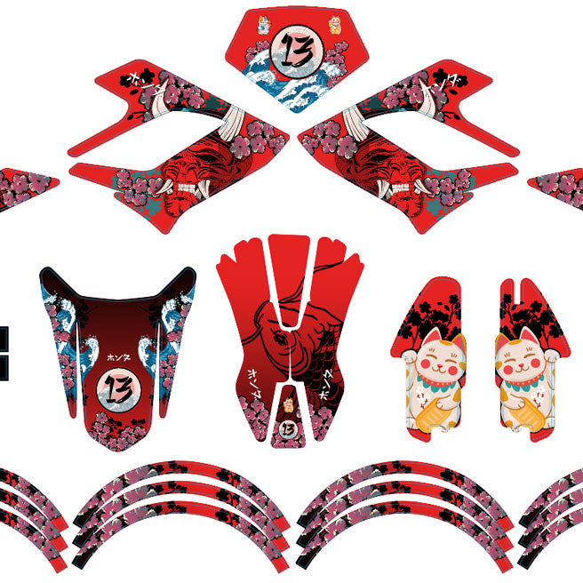 Kit pegatinas Derbi DRD Racing 50cc Arigato | pegatinas para moto | personalización 50cc | armysctv