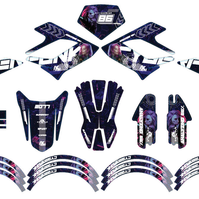 Kit pegatinas Derbi DRD Racing 50cc Cyborg | pegatinas para moto | personalización 50cc | armysctv