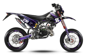 Kit pegatinas 50cc Fantic Caballero 2013-2016 Oro y platino | pegatinas para moto | personalización 50cc | armysctv