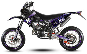 Kit pegatinas 50cc Fantic Caballero 2013-2016 Oro y platino | pegatinas para moto | personalización 50cc | armysctv