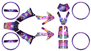 Dekor kit 50cc Fantic Caballero 2013-2016 Vice City | Motorradaufkleber | Personalisierung 50cc | armysctv