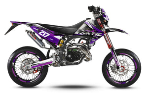 Dekor kit 50cc Fantic Caballero 2013-2016 Armee Lilaks | Motorradaufkleber | Personalisierung 50cc | armysctv