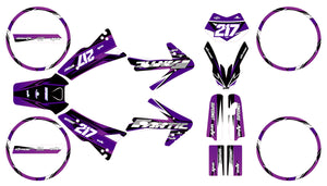 Dekor kit 50cc Fantic Caballero 2013-2016 Armee Lilaks | Motorradaufkleber | Personalisierung 50cc | armysctv