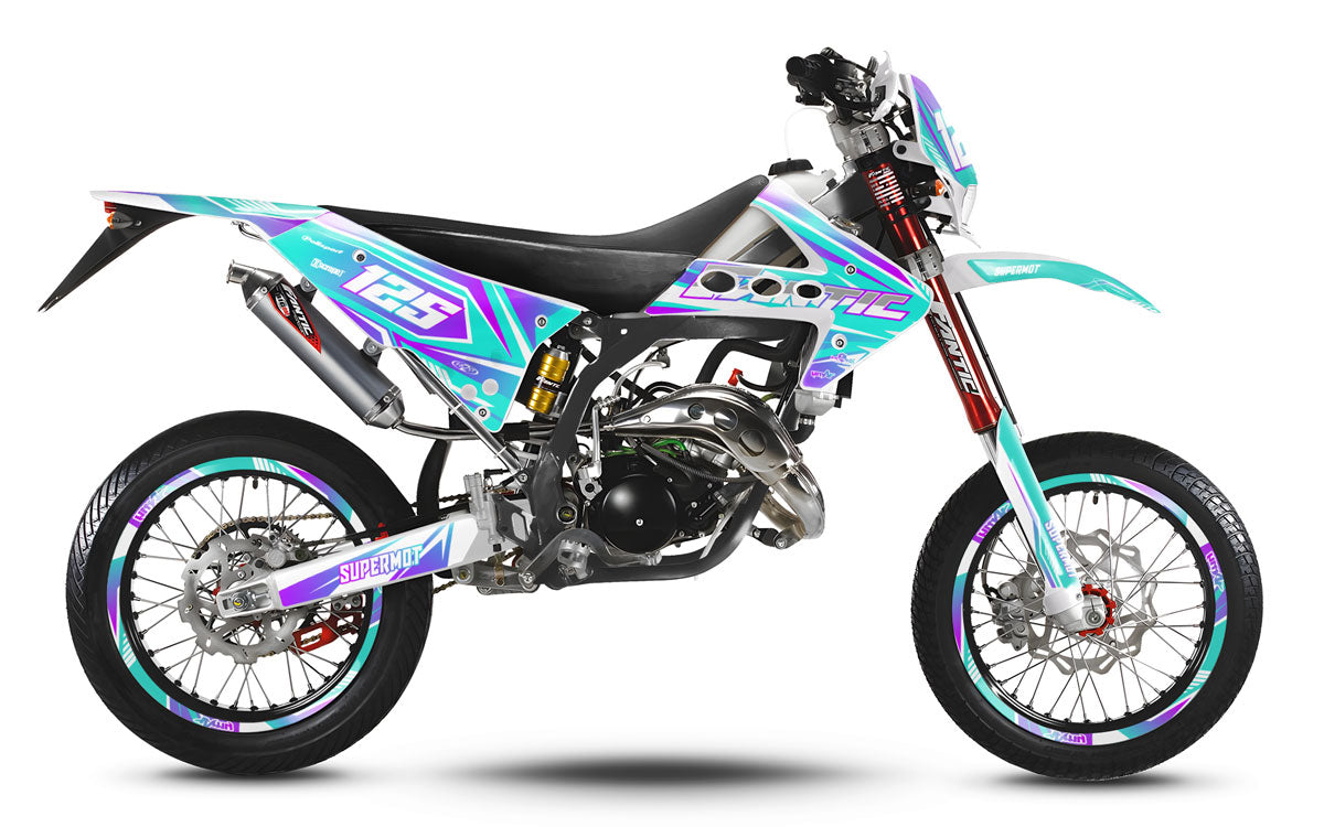 Kit pegatinas 50cc Fantic Caballero 2013-2016 MX Cielo | pegatinas para moto | personalización 50cc | armysctv