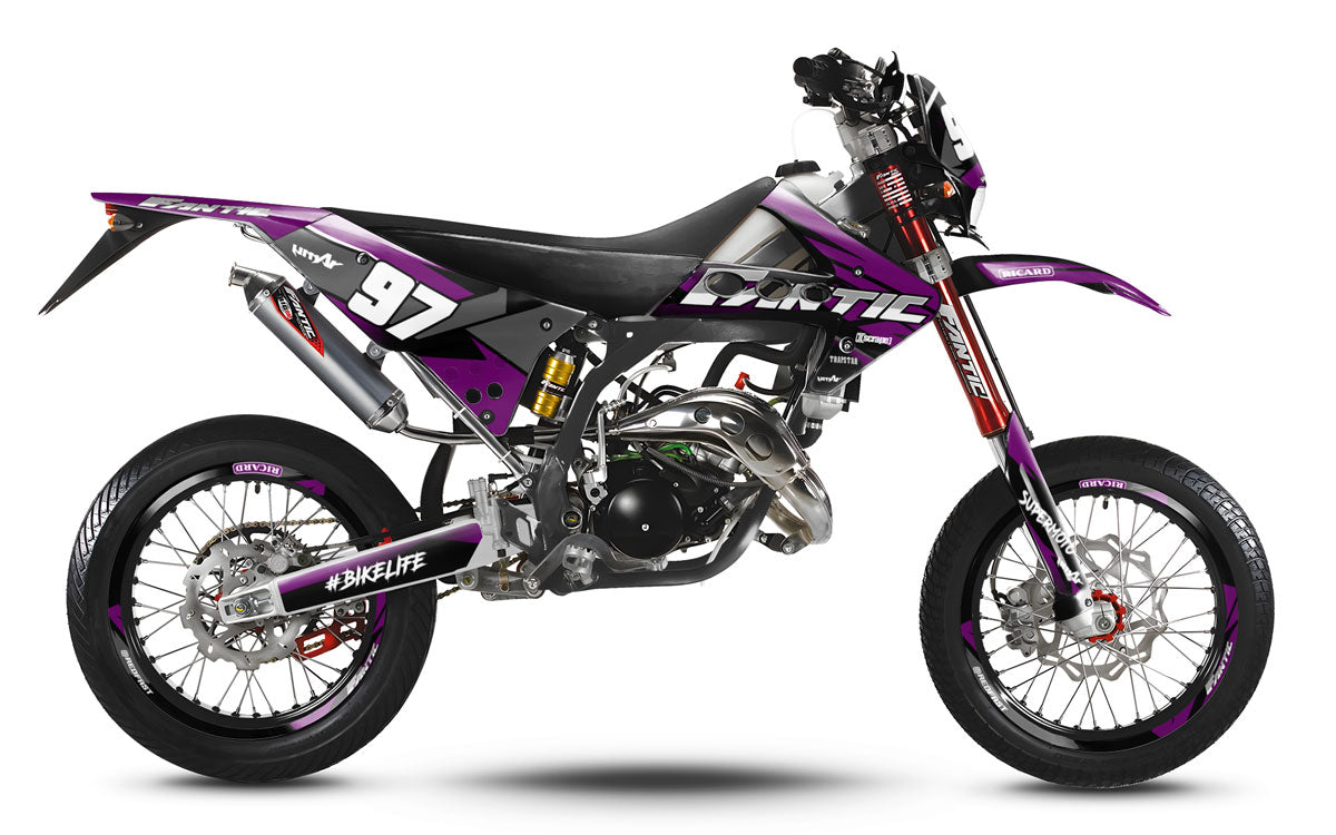 Kit déco 50cc Fantic Caballero 2013-2016 Redfast | autocollants moto | personnalisation 50cc | armysctv