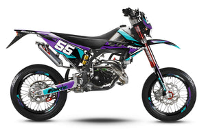 50cc Graphics kit Fantic Caballero 2013-2016 Stream | motorcycle stickers | 50cc customization | armysctv