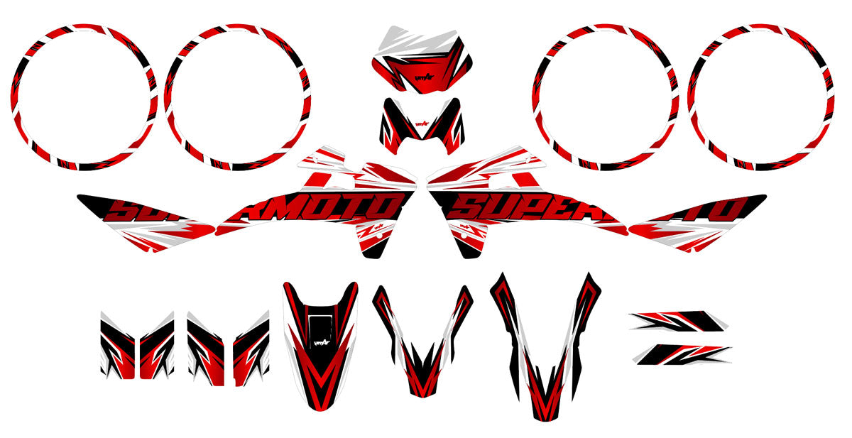 Kit déco Fantic 50cc 2017-2022 Courtesy | autocollants moto | personnalisation 50cc | armysctv